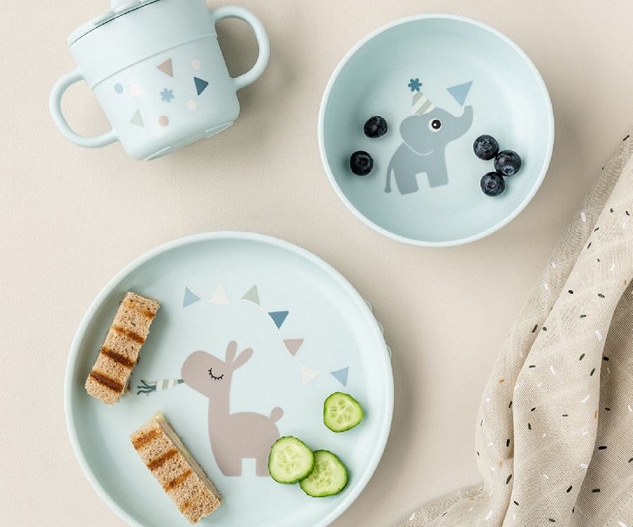 Eetset Done by Deer Celebration | Foodie Dinner Set W/Suction