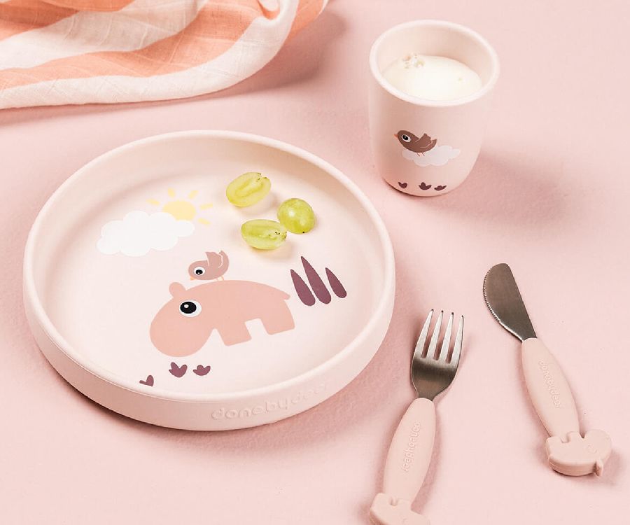 Bord Done by Deer Playground, plat bord | Silicone Stick & Stay Plate