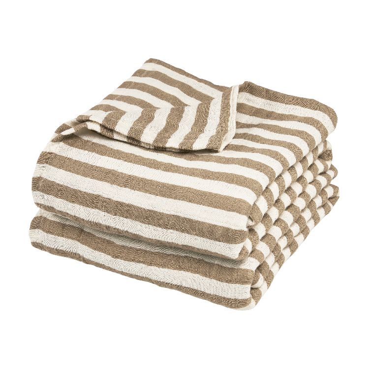 Tetra doek Meyco Baby Pre-washed | Fat Stripe taupe
