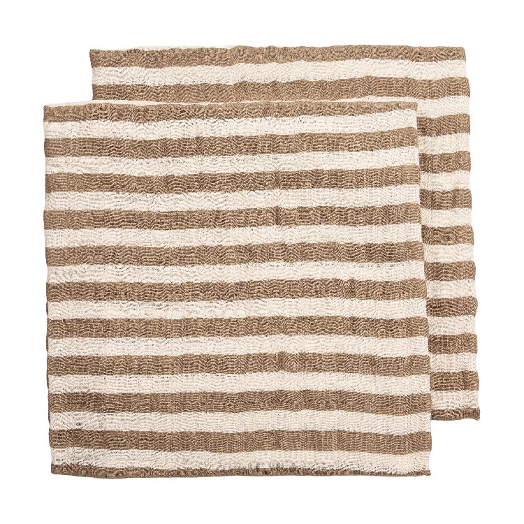 Tetra doek Meyco Baby Pre-washed | Fat Stripe taupe