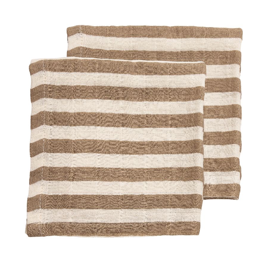 Monddoek Meyco Baby Pre-washed | Fat Stripe taupe