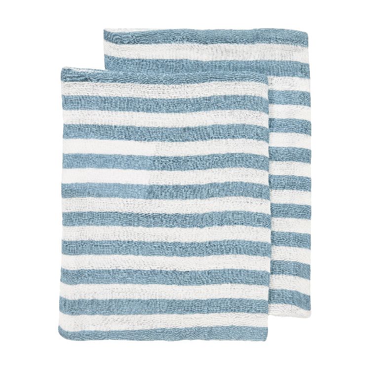 Washand Meyco Baby Pre-washed | Fat Stripe jeans blue