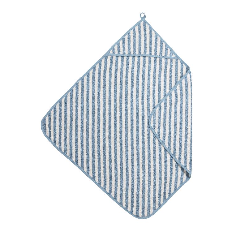 Badcape Meyco Baby | Fat Stripe jeans blue