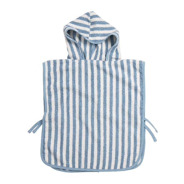 Poncho Meyco Baby, badcape | Fat Stripe jeans blue