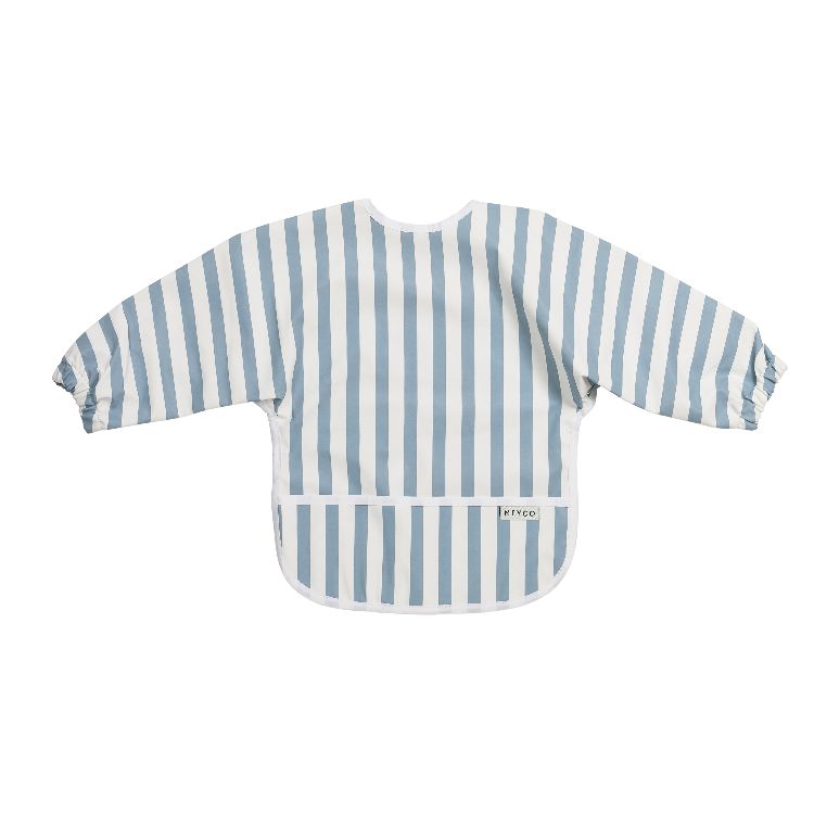 Slabbetje Meyco Baby Mouwslab | Fat Stripe Jeans Blue