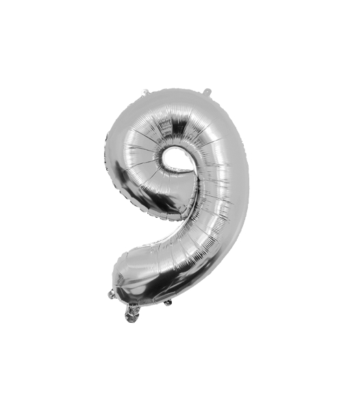 Feestartikelen PD Party Foil Balloon 86cm - no.9, ballon