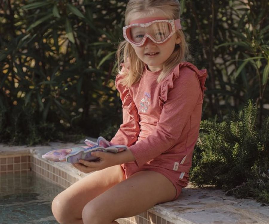 Badmode Little Dutch, zwemshirt | Dreamy Pink Sparkle