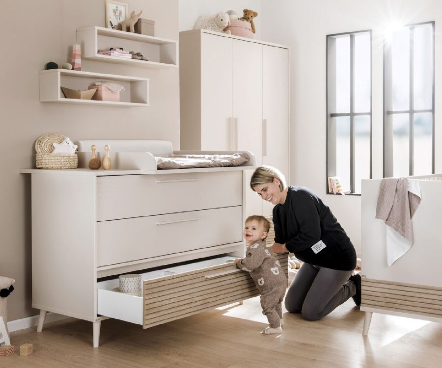 Commode PAIDI, Eefje Cashmere Beige/Groovy Oak