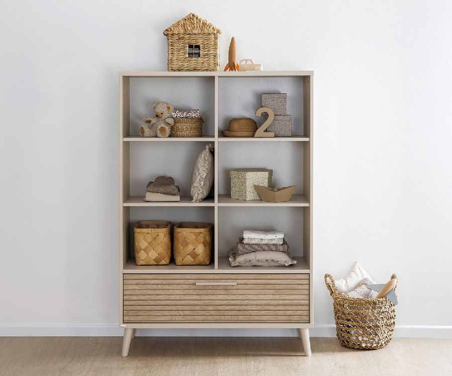 Boekenkast PAIDI Eefje Cashmere Beige/Groovy Oak