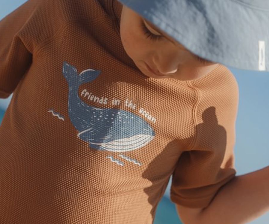 Badmode Little Dutch, zwemshirt | Sunny Brown