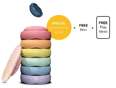 Stapelsteen Stapelstein, Spring Special Rainbow Set Pastel | Special Water Lily