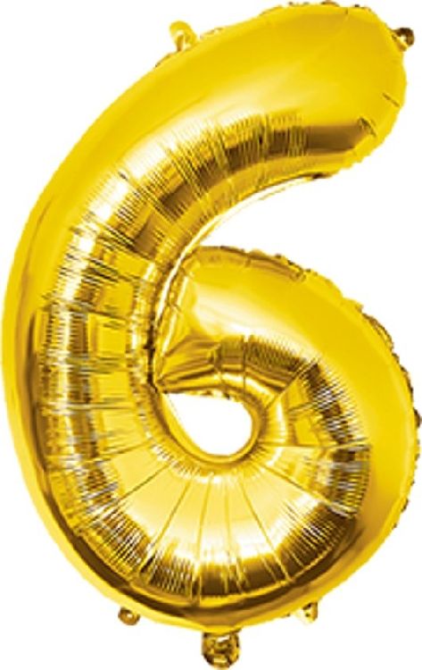 Feestartikelen PD Party Foil Balloon 40cm - no.6, ballon