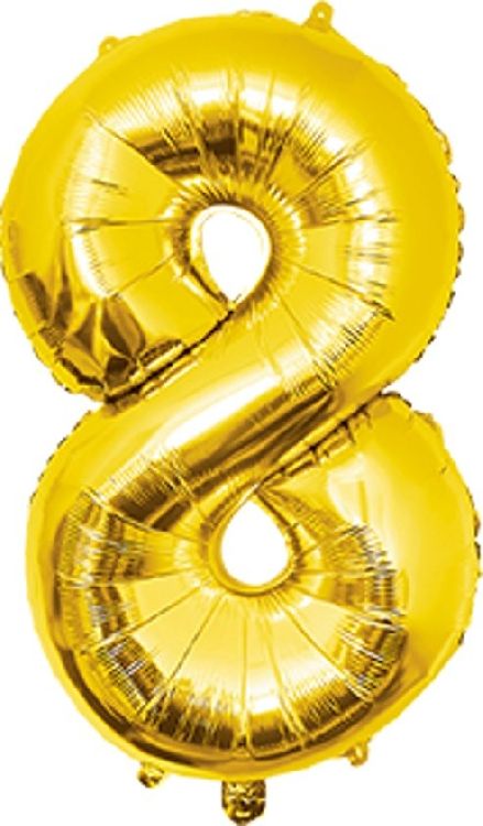 Feestartikelen PD Party Foil Balloon 40cm - no.8, ballon