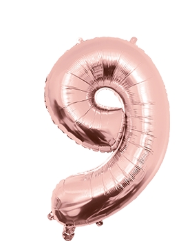 Feestartikelen PD Party Foil Balloon 40cm - no.9, ballon