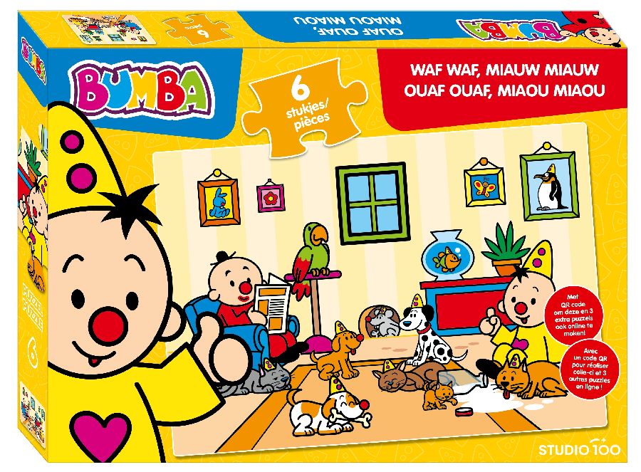 Puzzel Bumba Waf waf, miauw miauw | Bumba Puzzelplezier