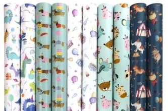 KAFTPAPIER Lou, multikleur, 1 rol = 70 x 200 cm, assortiment,1 stuks