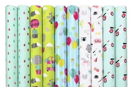 KAFTPAPIER Hello, multikleur, 1 rol = 70 x 200 cm, assortiment,1 stuks