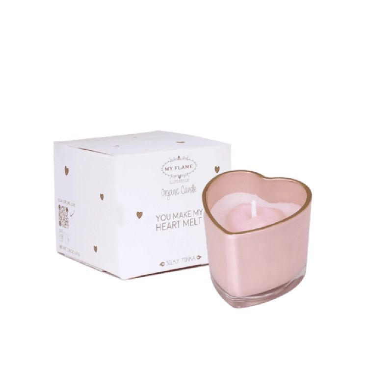 KAARS Sojakaars, You make my heart melt, silky tonka, roze, hartje, 30u, 1st