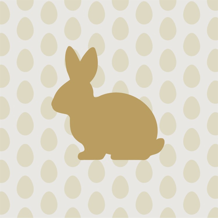 Servetten Paper+Design, Golden Bunny, 33 x 33 cm, 20 stuk(s)