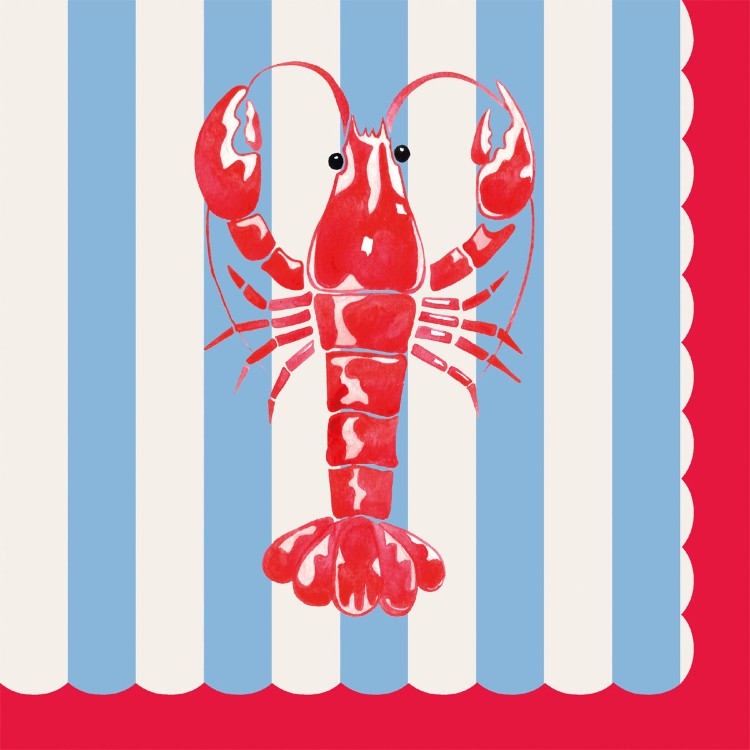 Servetten Paper+Design, Crayfish Tide, 33 x 33 cm, 20 stuk(s)