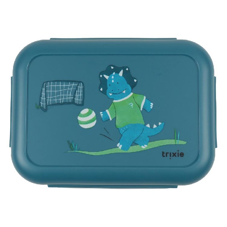 Brooddoos Trixie Lunch Box With Clips | Mr. Triceratops School