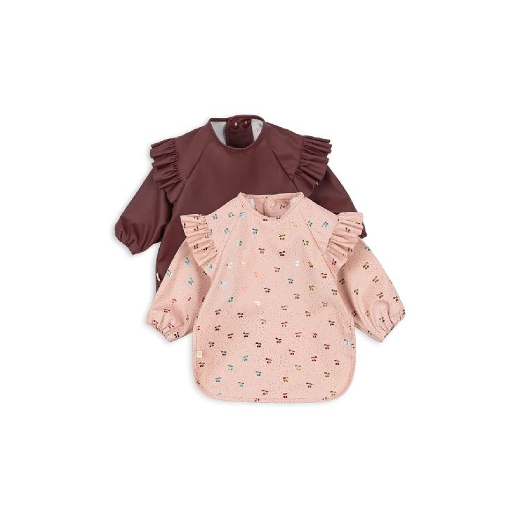 Slabbetje Konges Slojd 2Pack glitter dinner bib with sleeves