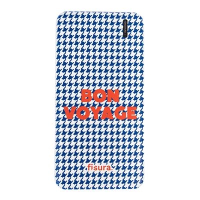 POWERBANK Portable battery, Bon Voyage, blauw/wit/rood, tekst, 19x9.4x1.8cm, 1st