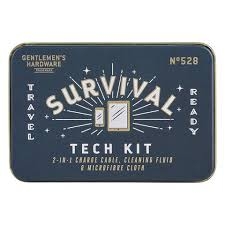 GADGET Gentlemen's Hardware, Tech Kit, reisset bevat USB adapters, micro- vezeldoekje en reinigingsvloeistof