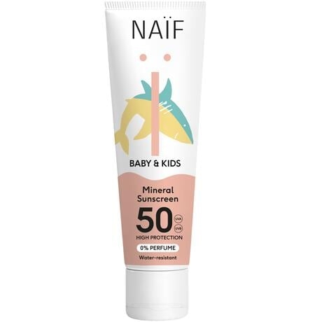 Zonnecreme Naif Mineral Sunscreen Cream 0% Perfume, SPF 50 | Sun Baby