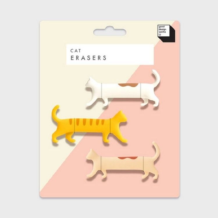 GOM Suck UK, Cats erasers, multikleur