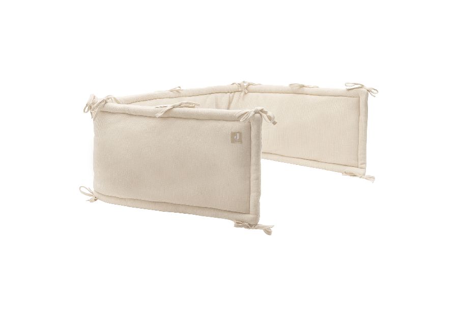 Tochtkussen Jollein Bedomrander/Boxomrander, geschikt voor babybed/park | Little Waffle Sand