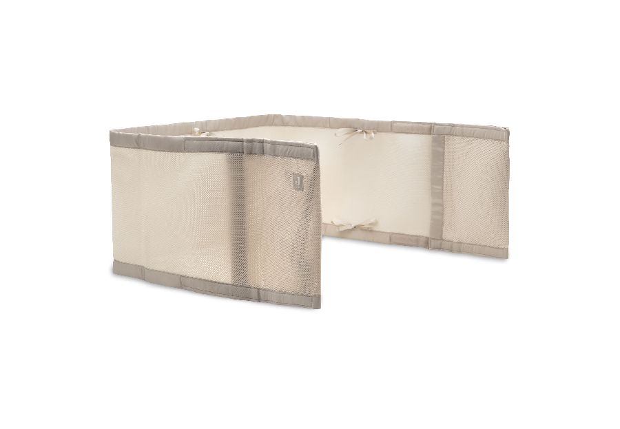 Tochtkussen Jollein Bedomrander/Boxomrander, geschikt voor babybed/park | Mesh Sand