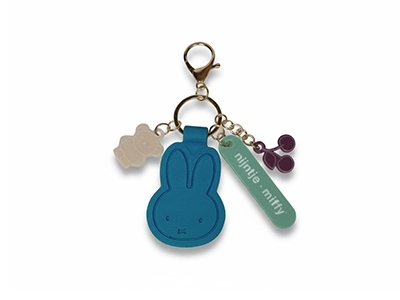 SLEUTELHANGER Nijntje, Bag Charm, aquamarijn, H13x9x0.5cm, blauw