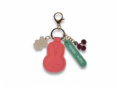 SLEUTELHANGER Nijntje, Bag Charm, koraal, H13x9x0.5cm, roze