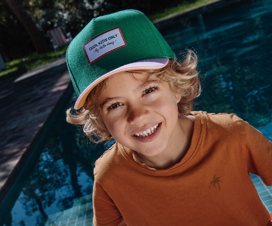 Pet Hello Hossy Curved Brim Caps - Mini Green