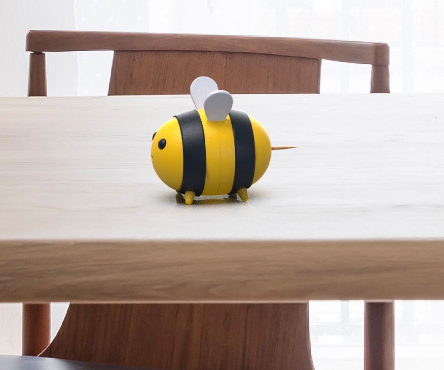 TANDENSTOKERHOUDER Bee Toothpick Dispenser, geel/zwart, bij, 13x9x9cm, ABS, KEUKENGEREI