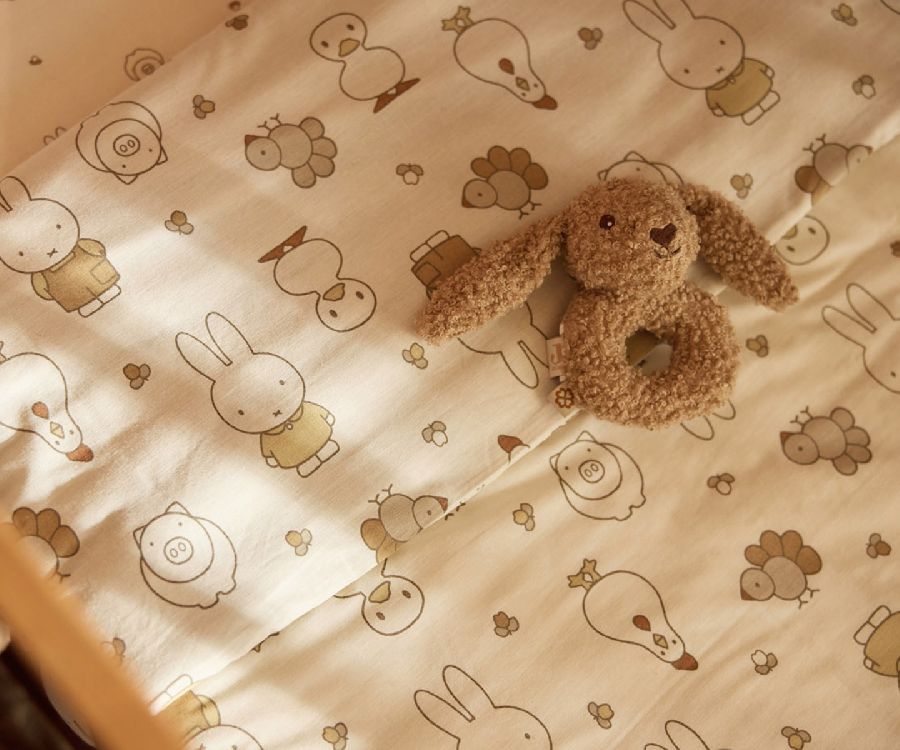 Donsovertrek Jollein, geschikt voor babybed 60x120/babybed 70x140 | Miffy Family Farm