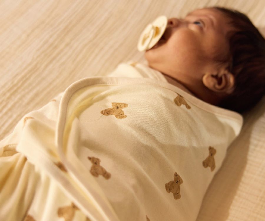 Inbakeren Jollein Wrapper, 0 - 3 maand | Mini Teddy Bear