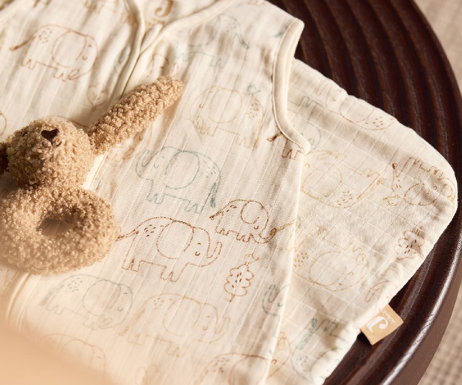 Slaapzak Jollein, 3/6 maanden, 0.5 TOG | Elephant Tales