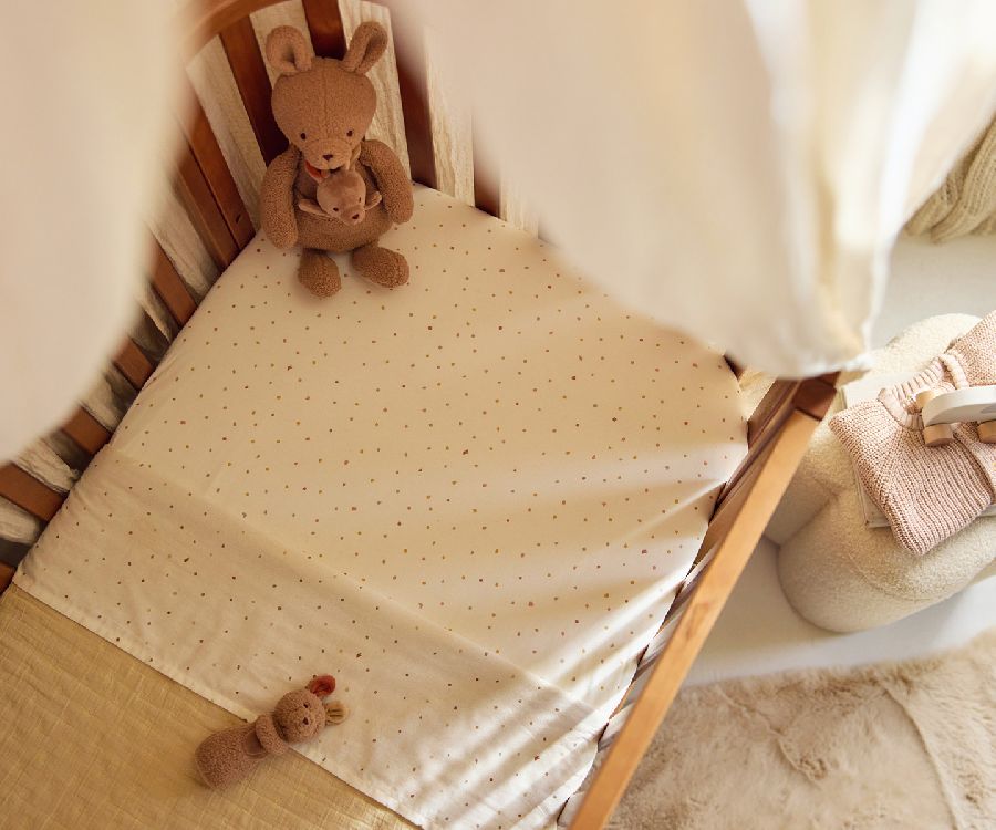 Hoeslaken Jollein, geschikt voor babybed 60x120 | Kangaroots