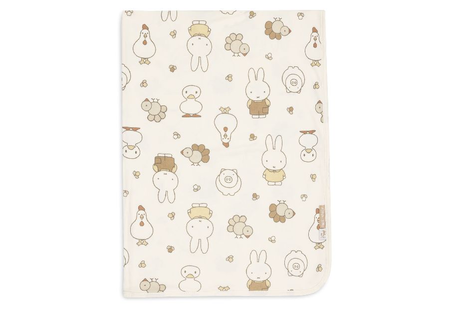 Deken Jollein, geschikt voor wieg/draagmand/park | Miffy Family Farm