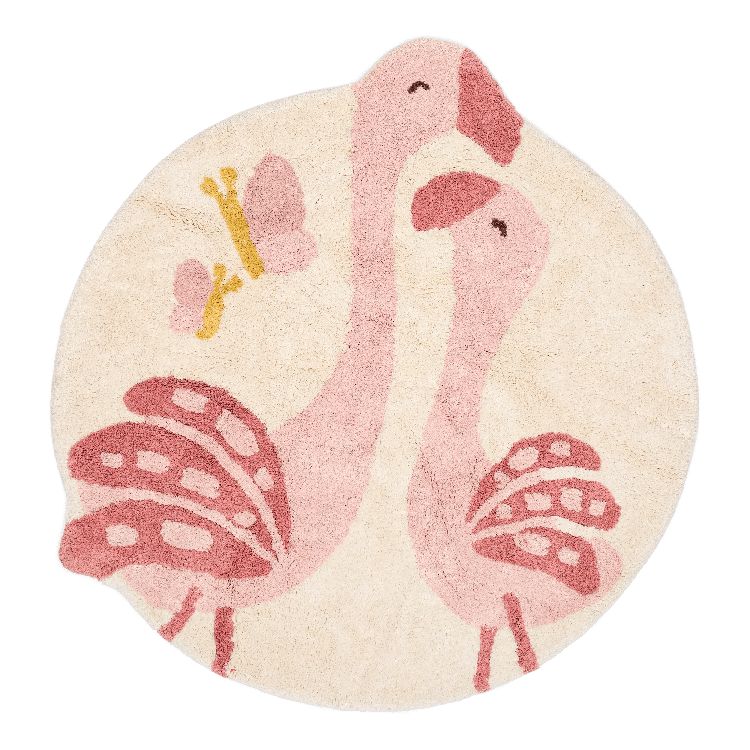 Kamertapijt Little Dutch Vloerkleed Flamingo | Safari Friends
