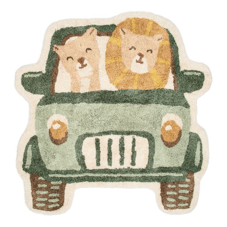 Kamertapijt Little Dutch Vloerkleed Safari Jeep | Safari Friends