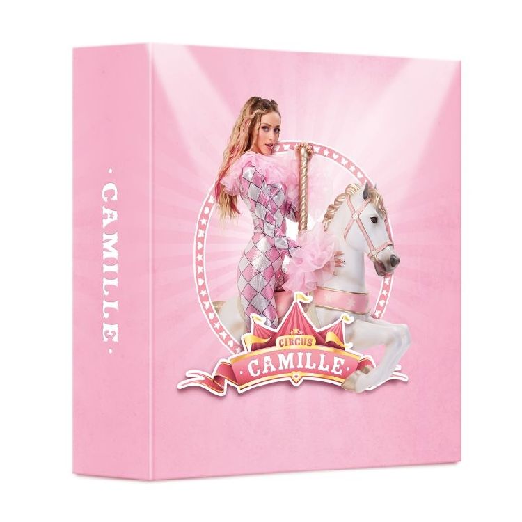 CLASSEUR Camille, Circus, roze, rug 8cm, print vooraan en achteraan,1 st