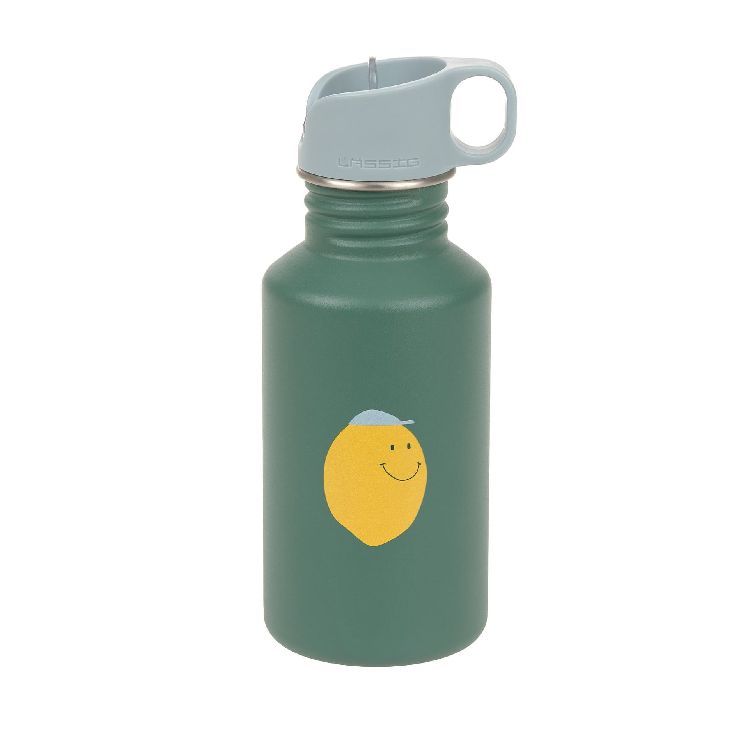 Drinkfles Laessig Bottle Stainless Steel | Happy Fruits Lemon