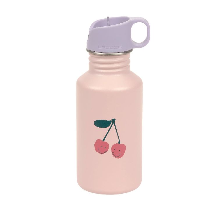 Drinkfles Laessig Bottle Stainless Steel | Happy Fruits Cherry
