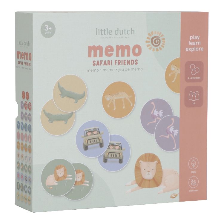 Gezelschapsspel Little Dutch Memo | Safari Friends