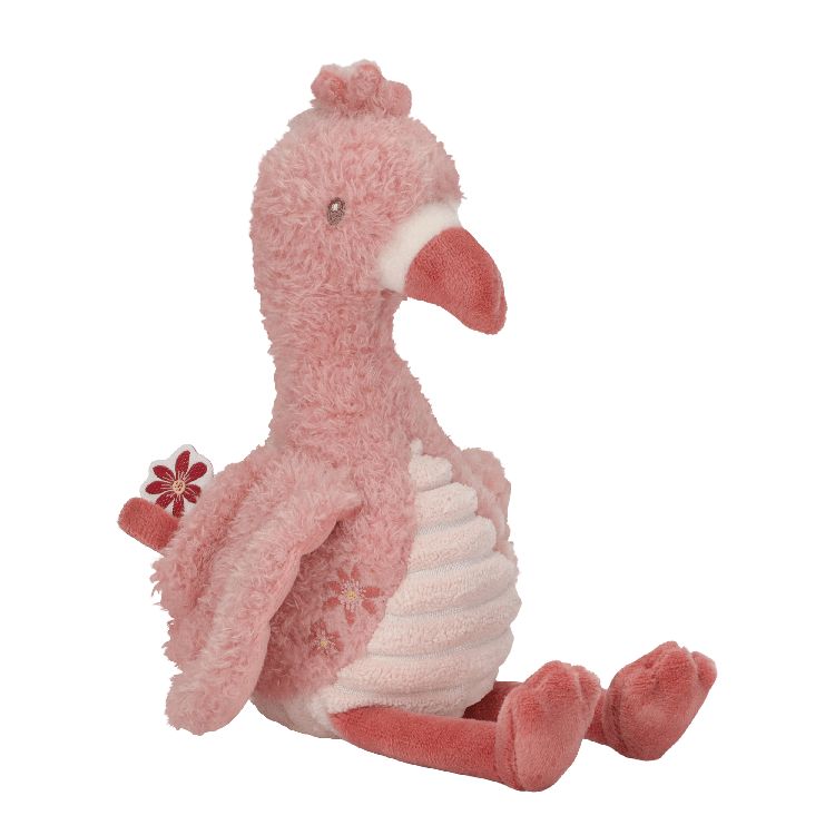 Knuffel Little Dutch, Flamingo 17cm | Safari Friends