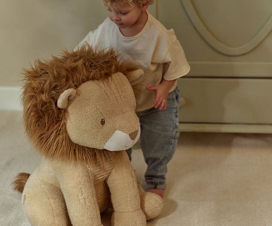 Knuffel Little Dutch, Leeuw 60cm | Safari Friends