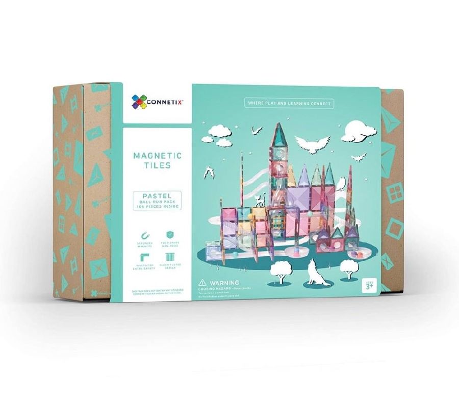 Magnetische bouwtegels Connetix Tiles Ball Run Pack - 106 | Magnetic Tiles Pastel Range